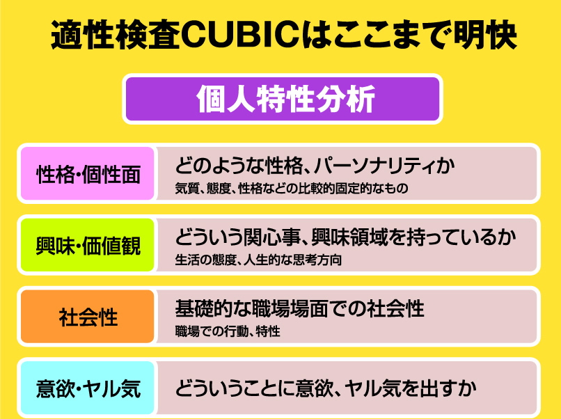 適性検査CUBICはここまで明快